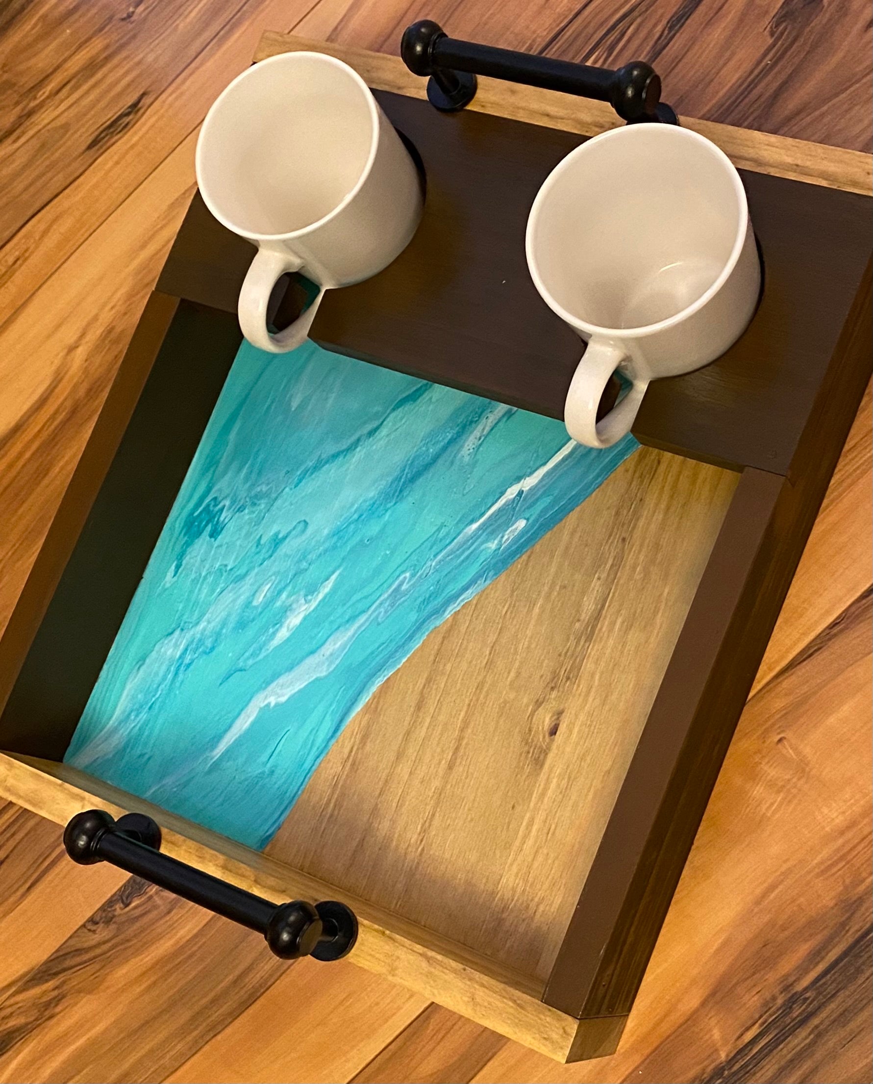Wood Coffee Tray, Wood Tea Tray, Wood Coffee Server, Wood Tea Server, Coffee Lover Gift, Serving Tray, Unique Gifts
